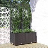 Pflanzkübel mit Spalier Schwarz 80x40x136 cm pp Vidaxl