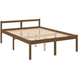 VidaXL Bedframe Massief Grenenhout Honingbruin 135x190 cm - 4FT6 Double