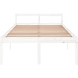 VidaXL Bedframe Massief Grenenhout Wit 120x200 cm