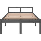 VidaXL Bedframe Massief Grenenhout Grijs 120x200 cm