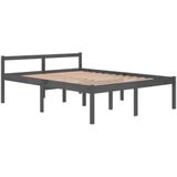 VidaXL Bedframe Massief Grenenhout Grijs 150x200 cm 5FT King