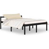 VidaXL Bedframe Massief Grenenhout Zwart 150x200 cm 5FT King