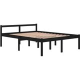 VidaXL Bedframe Massief Grenenhout Zwart 150x200 cm 5FT King