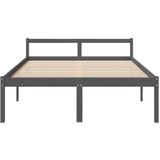 VidaXL Bedframe Massief Grenenhout Grijs 160x200 cm