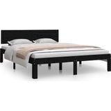 VidaXL-Bedframe-massief-grenenhout-zwart-140x190-cm