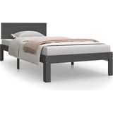 VidaXL Bedframe Massief Grenenhout Grijs 90x200 cm