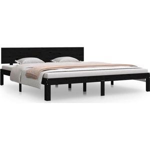 vidaXL-Bedframe-massief-hout-zwart-180x200-cm-6FT-Super-King