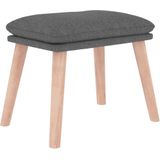 Relaxsessel mit Hocker Hellgrau Stoff Vidaxl