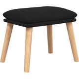 Relaxsessel mit Hocker Schwarz Stoff vidaXL