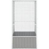 vidaXL Vogelkäfig Grau 111x107x211,5 cm Verzinkter Stahl