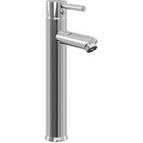 vidaXL Wastafel met kraan en pop-up afvoer gehard glas transparant