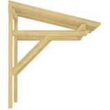 Deurluifel - Groen Geïmpregneerd - Massief Grenenhout - 100 x 100 x 80 cm