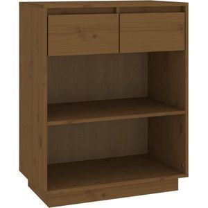 VidaXL Wandkast 60x34x75 cm Massief Grenenhout Honingbruin