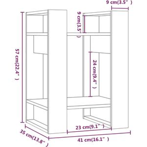 VidaXL Boekenkast/Kamerscherm 41x35x57 cm Massief Grenenhout