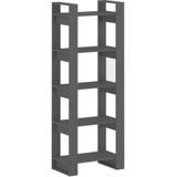VidaXL Boekenkast/Kamerscherm 60x35x160 cm Massief Hout Grijs