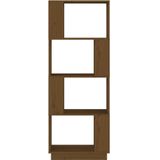 vidaXL - Boekenkast/kamerscherm - 51x25x132 - cm - grenenhout - honingbruin