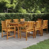 9-tlg. Garten-Essgruppe Massivholz Akazie Vidaxl