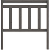 vidaXL Hoofdbord 106x4x100 cm massief grenenhout grijs