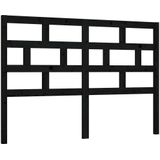 VidaXL Hoofdbord 146x4x100 cm Massief Grenenhout Zwart