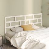 vidaXL - Hoofdbord - 186x4x100 - cm - massief - grenenhout - wit