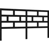 vidaXL Kopfteil Schwarz 206x4x100 cm Massivholz Kiefer