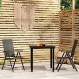 VidaXL 3-delige Tuinset Zwart