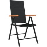 VidaXL 3-Delige Tuinset Zwart