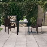 vidaXL-3-delige-Tuinset-bruin-en-zwart