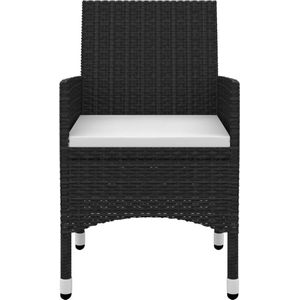 Tuinset - Eethoek - Staal - PE-Rattan - Glazen Tafelblad