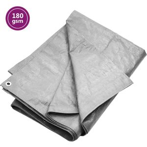 vidaXL - Dekzeil - 180 - g/m² - 4x4 - m - HDPE - grijs
