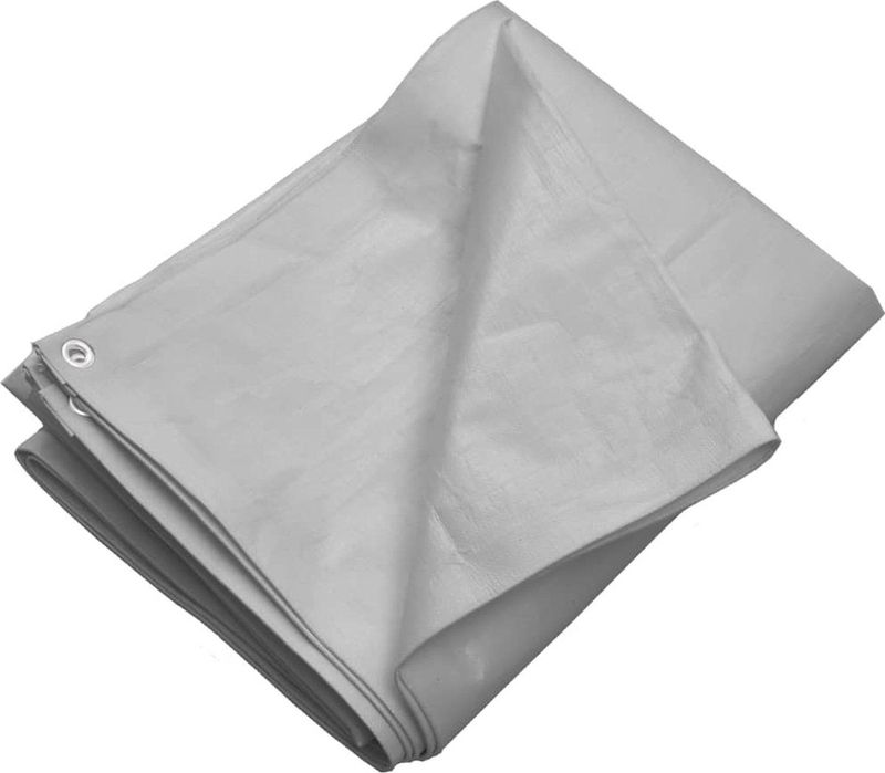 Dekzeil - Grijs - HDPE - 8 x 8 m - Waterbestendig