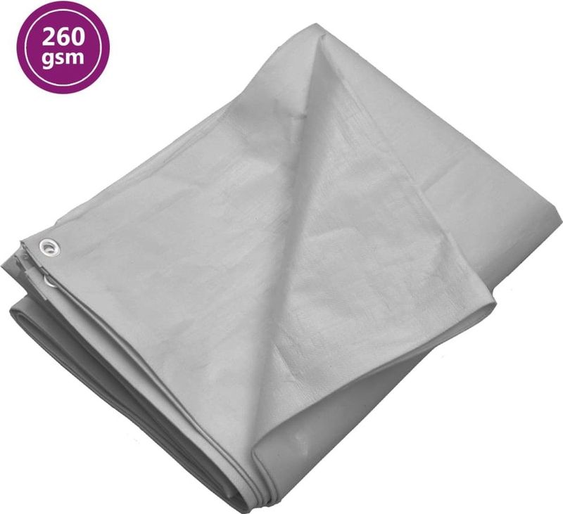 Haba - Dekzeil - Grijs - HDPE - 8 x 12 m