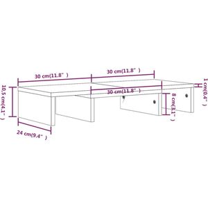 vidaXL-Monitorstandaard-60x24x10,5-cm-massief-grenenhout-grijs