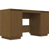 VidaXL Bureau 140x50x75 cm Massief Grenenhout Honingbruin