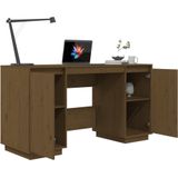 VidaXL Bureau 140x50x75 cm Massief Grenenhout Honingbruin