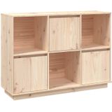 VidaXL Dressoir 110,5x35x80 cm Massief Grenenhout