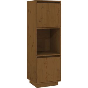 VidaXL Hoge Kast 38x35x117 cm Massief Grenenhout - Honingbruin