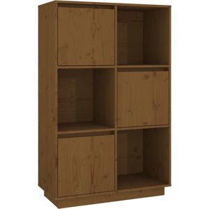 vidaXL-Hoge-kast-74x35x117-cm-massief-grenenhout-honingbruin