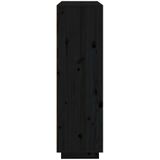 vidaXL-Hoge-kast-110,5x35x117-cm-massief-grenenhout-zwart