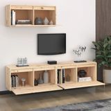VidaXL TV-meubel 3 st massief grenenhout
