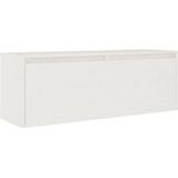 vidaXL 3-teiliges TV-Schrank-Set Weißes Massivholz Kiefer