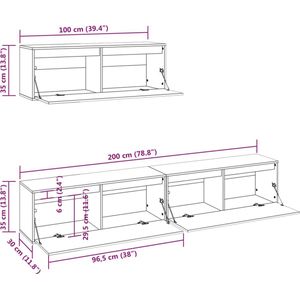 vidaXL-Tv-meubelen-3-st-massief-grenenhout-honingbruin