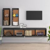vidaXL-Tv-meubelen-4-st-massief-grenenhout-grijs