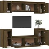 vidaXL-Tv-meubelen-6-st-massief-grenenhout-honingbruin