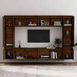 VidaXL TV-meubel 8 st massief grenenhout - Honingbruin