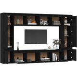 vidaXL-Tv-meubelen-8-st-massief-grenenhout-zwart