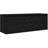 VidaXL TV-meubel 5 st massief grenenhout zwart