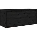 VidaXL TV-meubel 4 st massief grenenhout zwart