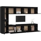 VidaXL-Tv-meubelen-6-st-massief-grenenhout-zwart