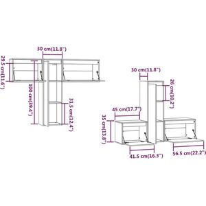 vidaXL-Tv-meubelen-6-st-massief-grenenhout-honingbruin